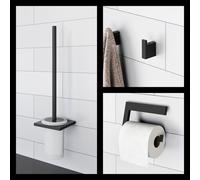 Viverso x add Ensemble d’accessoires de salle de bains 3 en 1, VA3000MB+VA2100MB+VA4000MB,