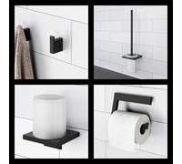 Viverso x add Ensemble d’accessoires de salle de bains 4 en 1, VA3000MB+VA2100MB+VA1100MB+VA4000MB,