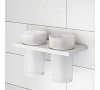 Viverso x add Gobelet porte-brosse à dents avec support mural double, 2#VU5000XX+VA1401MW,
