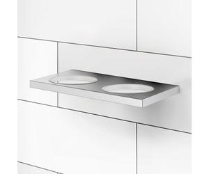 Viverso x add Support mural double pour distributeur de savon, porte-savon, gobelet et insert en silicone, VA1401CR,