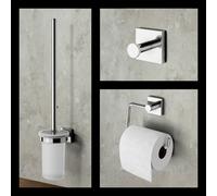 Viverso x cube Ensemble d’accessoires de salle de bains 3 en 1, VC3000CR+VC2100CR+VC4000CR,