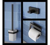 Viverso x evolution Ensemble d’accessoires de salle de bains 3 en 1, VS3000MB+VS2100MB+VS4000MB,
