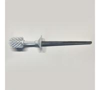 Viverso x match Tête de brosse WC, taille L, blanche et ronde, manche long, VU9711CR,