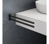 Viverso x one Porte-serviettes de toilette P: 350 mm, 2 bras, pivotant, VL4400MB,