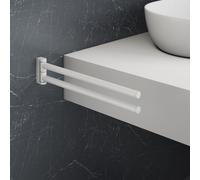 Viverso x one Porte-serviettes de toilette P: 350 mm, 2 bras, pivotant, VL4400MW,