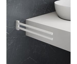 Viverso x one Porte-serviettes de toilette P: 350 mm, 2 bras, pivotant, VL4400MW,