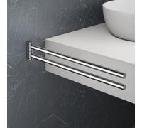 Viverso x one Porte-serviettes de toilette P: 450 mm, 2 bras, pivotant, VL4401CR,