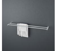 Viverso x steel Porte-serviettes de bain double l: 620 H: 20 P: 120 mm, VX4700BS,