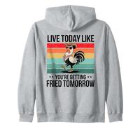 Vivez aujourd'hui comme si vous vous faisiez frire demain : poulet rétro Sweat à Capuche