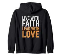 Vivez avec Foi, dirigez avec Amour, espérance, Inspiration chrétienne Sweat à Capuche
