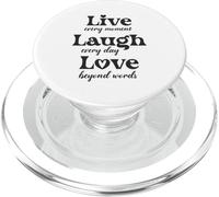 Vivez chaque instant, riez chaque jour, aimez au-delà des mots PopSockets PopGrip pour MagSafe