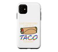 Vivez Chaque Jour comme Un Mardi Tacos drôle Citation Coque pour iPhone 11