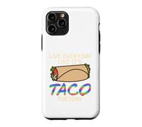 Vivez Chaque Jour comme Un Mardi Tacos drôle Citation Coque pour iPhone 11 Pro