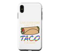 Vivez Chaque Jour comme Un Mardi Tacos drôle Citation Coque pour iPhone XS Max