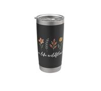 Vivez comme des fleurs sauvages, fleur florale, gentillesse positive Gobelet isotherme en acier inoxydable double paroi