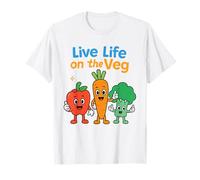 Vivez la Vie sur Les légumes, Humour Mignon de Dessin animé Fruits et légumes T-Shirt