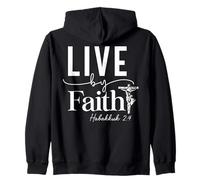 Vivez par la Foi - Citation Spirituelle Motivante Sweat à Capuche