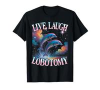 Vivez, riez, lobotomiez avec Un Dauphin Bootleg drôle T-Shirt