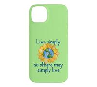 Vivez Simplement pour Que Les Autres puissent Simplement Vivre Le Tournesol du Jour de la Terre Coque pour iPhone 14 Plus