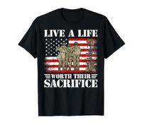 Vivez Une Vie Qui Vaut Leur Sacrifice T-Shirt Graphique avec Valeur