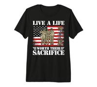 Vivez Une Vie Qui Vaut Leur Sacrifice T-Shirt Haut de Gamme