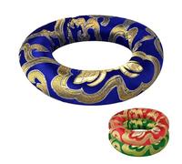 Vivezen - Coussin rond en brocart de soie pour bol chantant tibétain - diam 9 cm