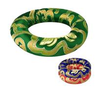 Vivezen - Coussin rond en brocart de soie pour bol chantant tibétain - diam 9 cm