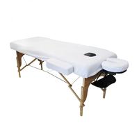 Vivezen - Drap Housse De Protection 4 Pièces En Éponge Pour Table De Massage De 10 À 13 Cm D'épaisseur - Blanc