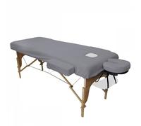 Vivezen - Drap Housse De Protection 4 Pièces En Éponge Pour Table De Massage De 10 À 13 Cm D'épaisseur - Gris