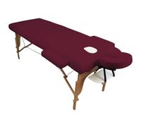 Vivezen - Drap Housse De Protection 4 Pièces En Éponge Pour Table De Massage - Prune