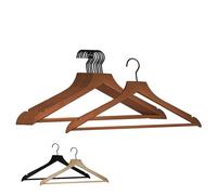 Vivezen - Lot de 10 cintres 44.5 cm pour vêtements Adulte Premium avec Crochet pivotant à 360° - Plusieurs Coloris