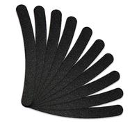 Vivezen - Lot de 10 limes à ongles banane premium - Grain 80/80 - Noir