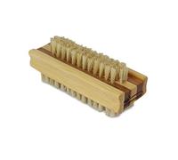 Vivezen - Lot de 2 brosses à ongles 10 cm double face en bambou et poils de sanglier