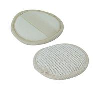 Vivezen - Lot de 2 disques exfoliants pour le visage en fibre de bambou 10 cm avec poignée de maintien