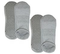 Vivezen - Lot de 2 paires de chaussettes antidérapantes, maison, sport, yoga, pilates - 80% Coton - Plusieurs tailles et coloris