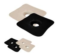 Vivezen - Lot de 2 serviettes de tête pour table de massage, housse de protection avec trou visage - 35 x 35 cm - 100% polyester - Plusieurs coloris