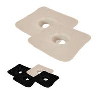 Vivezen - Lot de 2 serviettes de tête pour table de massage, housse de protection avec trou visage - 35 x 35 cm - 100% polyester - Plusieurs coloris