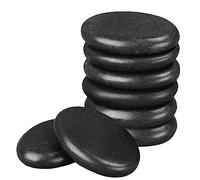 Vivezen - Lot de 8 pierres chaudes pour massage en basalte naturel poli - Ovale - S