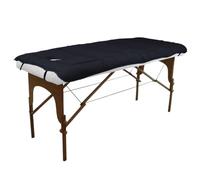 Vivezen - Surmatelas pour table de massage, coton et polyester - 78 x 187 x 3 cm - Noir