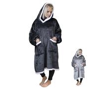 Vivezen - Sweat à capuche et poches, plaid polaire, couverture, pull - Sherpa et Flanelle - Adulte - Plusieurs coloris