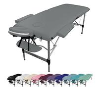 Vivezen - Table de Massage Pliante 2 Zones en Aluminium + Accessoires et Housse de Transport - Plusieurs Coloris