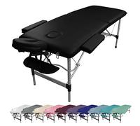 Vivezen - Table de Massage Pliante 2 Zones en Aluminium + Accessoires et Housse de Transport - Plusieurs Coloris