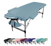 Vivezen - Table de Massage Pliante 2 Zones en Aluminium + Accessoires et Housse de Transport - Plusieurs Coloris
