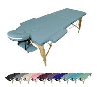 Vivezen - Table de Massage Pliante 2 Zones en Bois avec Panneau Reiki + Accessoires et Housse de Transport - Plusieurs Coloris