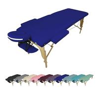 Vivezen - Table de Massage Pliante 2 Zones en Bois avec Panneau Reiki + Accessoires et Housse de Transport - Plusieurs Coloris