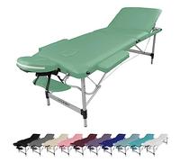 Vivezen - Table de Massage Pliante 3 Zones en Aluminium + Accessoires et Housse de Transport - Plusieurs Coloris
