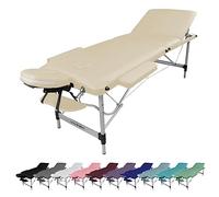 Vivezen - Table de Massage Pliante 3 Zones en Aluminium + Accessoires et Housse de Transport - Plusieurs Coloris