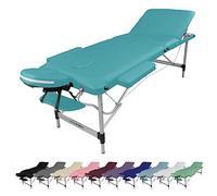 Vivezen - Table de Massage Pliante 3 Zones en Aluminium + Accessoires et Housse de Transport - Plusieurs Coloris