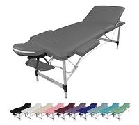 Vivezen - Table de Massage Pliante 3 Zones en Aluminium + Accessoires et Housse de Transport - Plusieurs Coloris