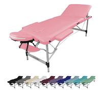 Vivezen - Table de Massage Pliante 3 Zones en Aluminium + Accessoires et Housse de Transport - Plusieurs Coloris